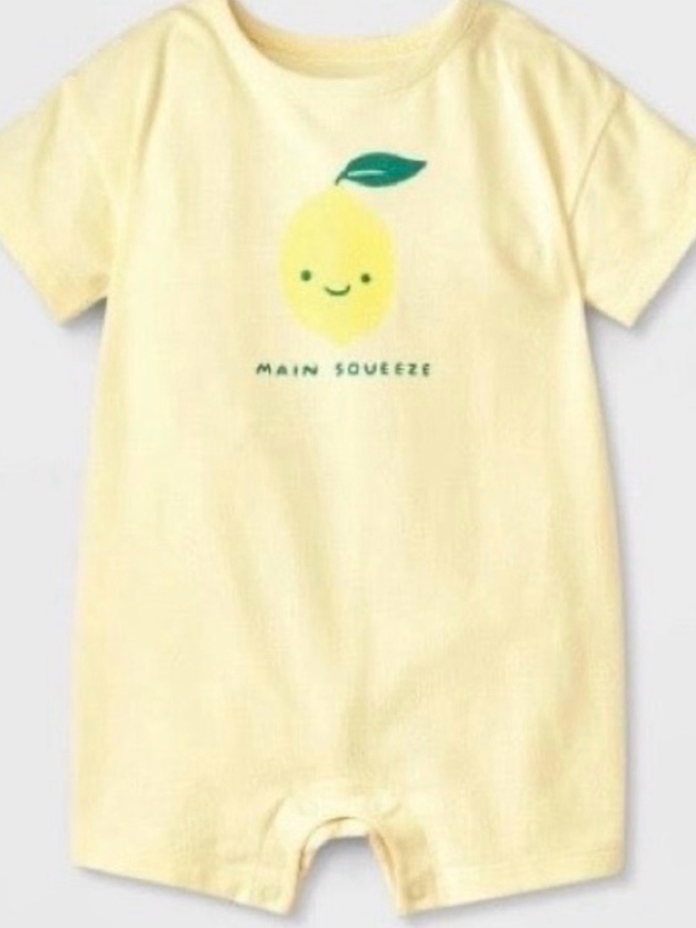 Baby Boys' Pocket Short Sleeve Romper - Cat & Jack™ Light Yellow Size 0-3 M new
